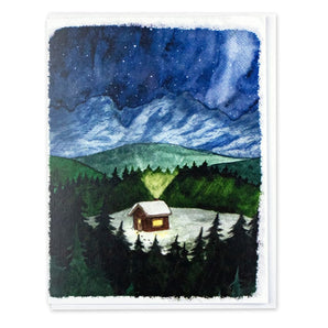 Night Sky Cabin Card By Little Foible