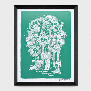 No Happiness Without Trees 8.5x11 Print By Floating World
