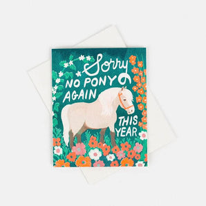 No Pony Birthday Card By Bromstad Printing Co.