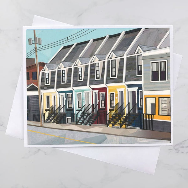 Nora Bernard Street House Collage Card By Andrea Crouse