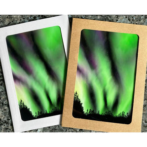 Northern Lights Scrubby Spruce Framed Card By hi love.
