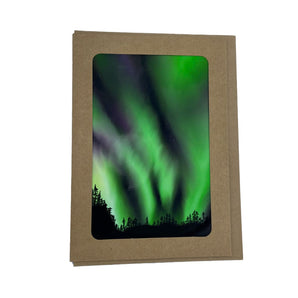 Northern Lights Scrubby Spruce Framed Card By hi love.