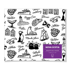 Nova Scotia Gift Wrap Sheet - Folded By Design Corner