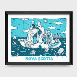 Nova Scotia Vacation Island 8.5x11 Print By Floating World