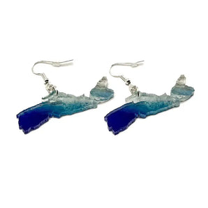 NS Map - Acrylic Ocean Dangle Earrings By Blue Crab