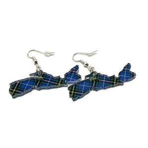 NS Map - Acrylic Tartan Dangle Earrings By Blue Crab
