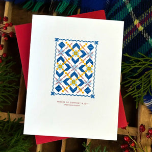 NS Tartan Quilt Tidings Card By Arquoise Press