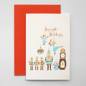 Nutcracker Ornament Foil Card By ditto