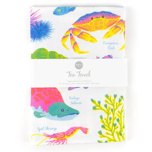 Ocean Life Tea Towel By Porchlight Press