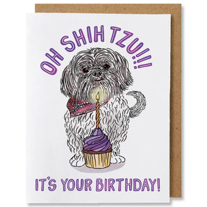 Oh Shih Tzu Birthday Card By NANU Studio