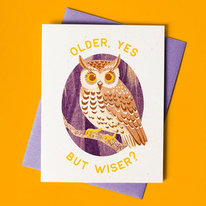 Older Owl Birthday Card By Bromstad Printing Co.