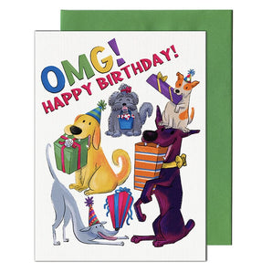 OMG Happy Birthday Dog Card By Pencil Empire