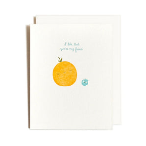 Orange and Blueberry Friends Card By Homework Letterpress