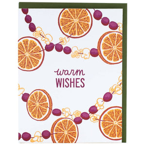 Orange Garland Holiday Card By Smudge Ink