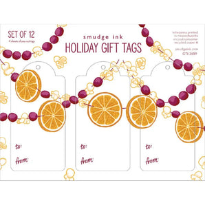 Orange Slice Garland Gift Tags (12) By Smudge Ink
