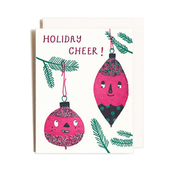 Ornaments Holiday Cheer Card By Homework Letterpress