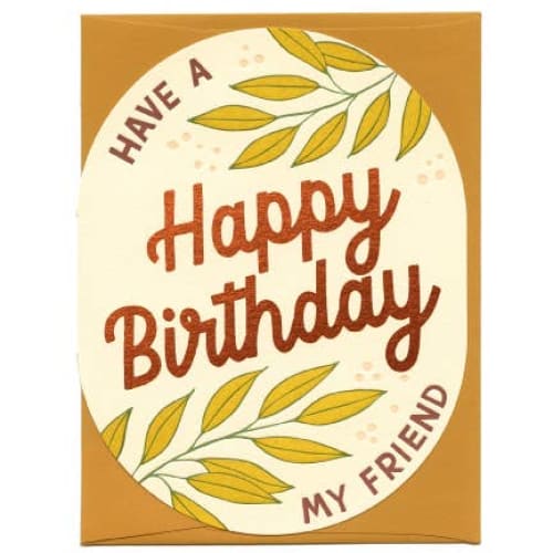 Oval Birthday Foil Card By Kiss The Paper