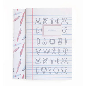 Paper Clips & Pens Notebooks (2-Pack) By Artistry Cards