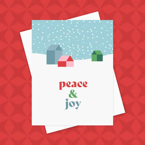 Peace & Joy Village Card 5 Pack By Inkwell Originals