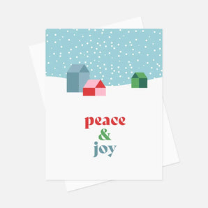 Peace & Joy Village Card By Inkwell Originals