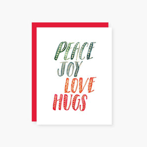 Peace Love Hugs Foil Card By 2021 Co.