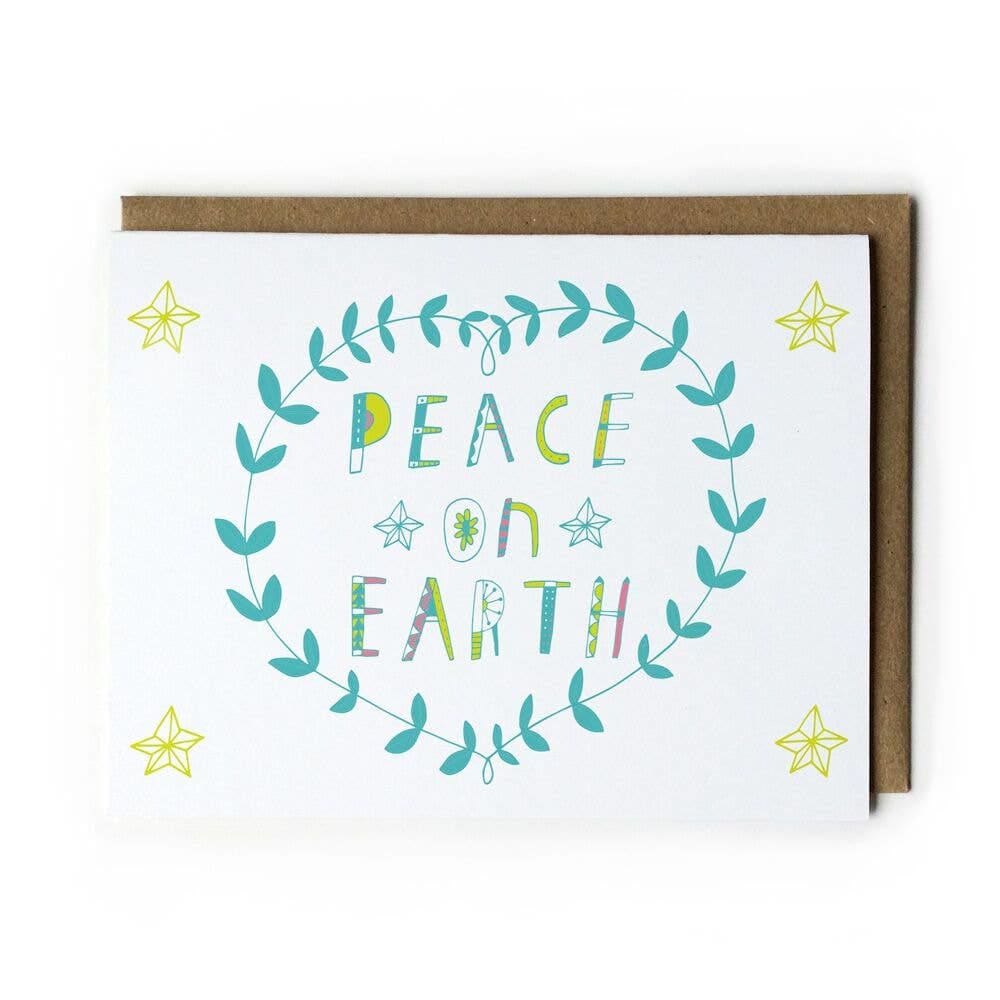 Peace On Earth Holiday Card By Honeyberry Studios