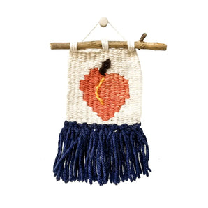 Peach Mini Woven Wall Hanging By The Gentle Coast