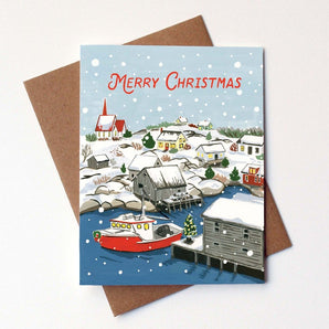 Peggy’s Cove at Christmas Card 6 Pack By Kat Frick Miller