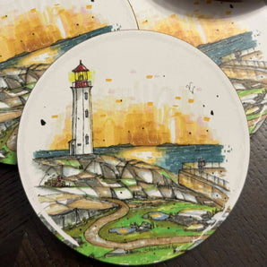 Peggy’s Cove Coaster By Downtown Sketcher