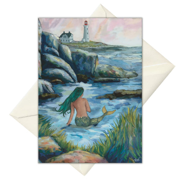 Peggy’s Cove Mermaid Card By Lucky Sprout Studio