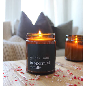 Peppermint Vanille Soy Candle By Sunday Light Company