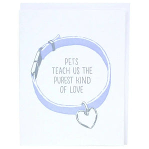 Pet Collar Sympathy Card By Smudge Ink