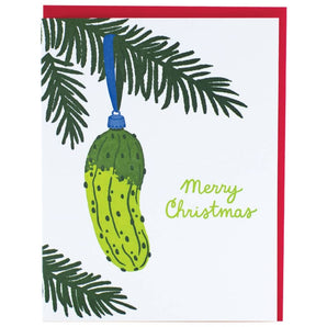 Pickle Ornament Christmas Card By Smudge Ink