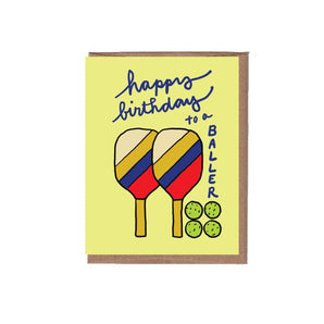 Pickleball Birthday Card By La Familia Green