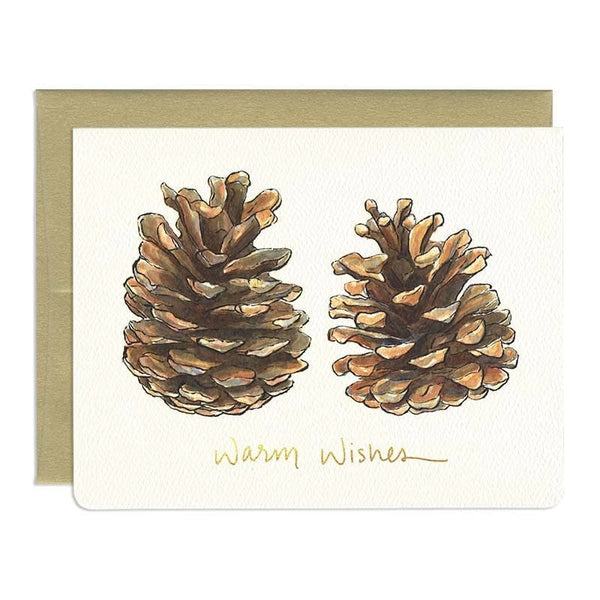 Pinecones Warm Wishes Card By Gotamago