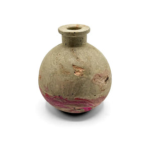 Pink Small Round Concrete Bottle By CG Watercolors &