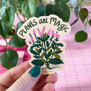 Plants Are Magic Sticker By Dream Folk Studio