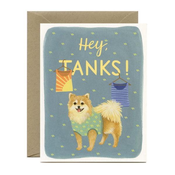 Pomeranian Thanks Card By Yeppie Paper