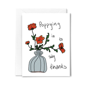 Poppy Thanks Card By Studio Conroy