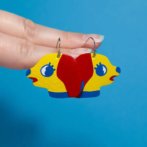 Primary Dog Earrings By Printedmel