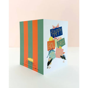 Puffins and Presents Foil Card By Yeppie Paper