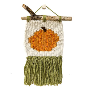 Pumpkin Mini Woven Wall Hanging By The Gentle Coast