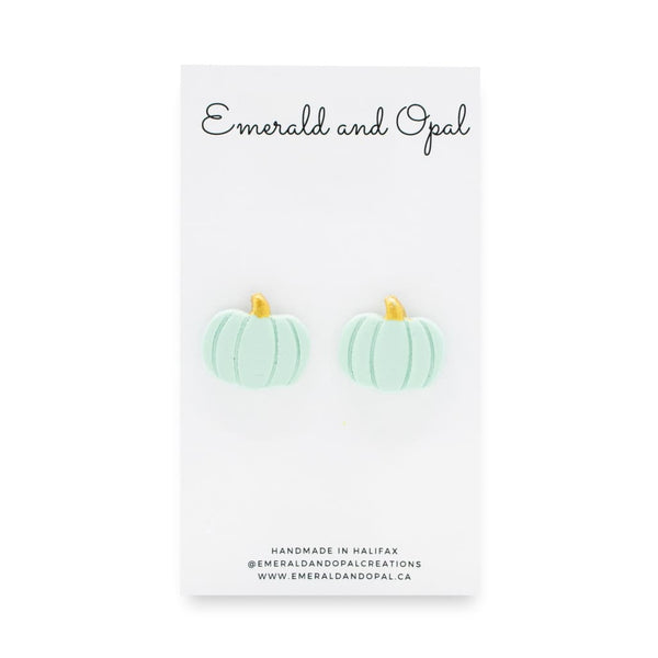 Pumpkin Stud Earrings (various colours) By Emerald and Opal