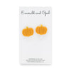 Pumpkin Stud Earrings (various colours) By Emerald and Opal