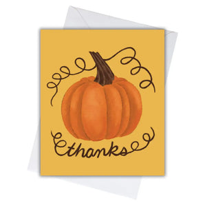 Pumpkin Vine Thanks Card By Lucky Sprout Studio