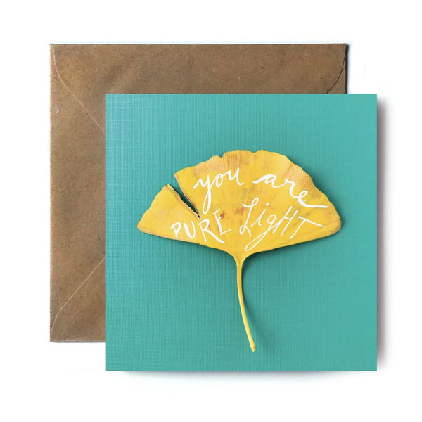 Pure Light Leaf Card By Tiny & Snail