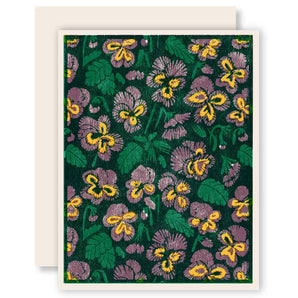 Purple Pansies Card By Heartell Press