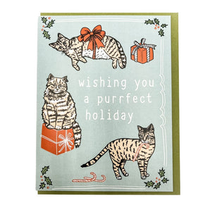 Purrfect Holiday Card By ilikesara | art + goods