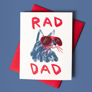 Rad Dad Cat Card By Bromstad Printing Co.