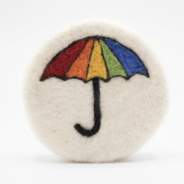 Rainbow Umbrella Felted Soap By Magic of Wool